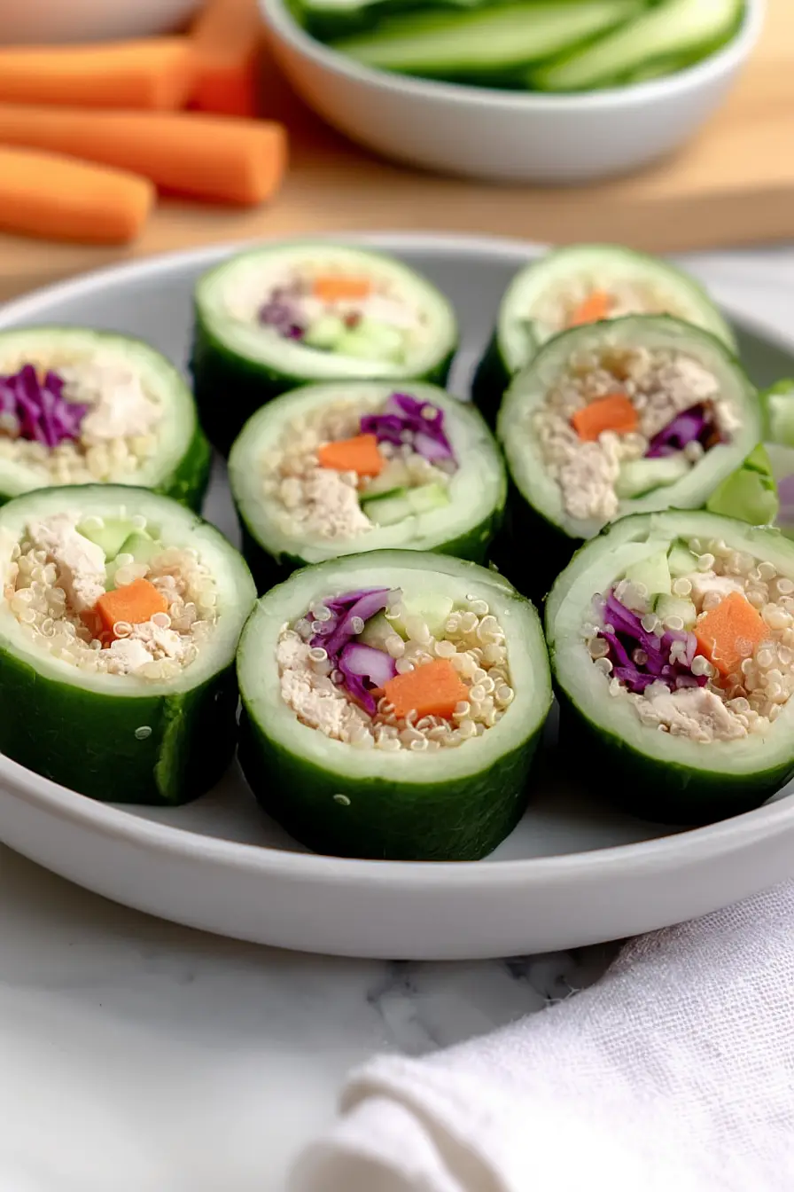 chicken cucumber sushi