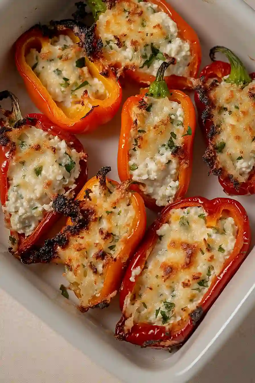 cottage cheese-stuffed mini peppers 