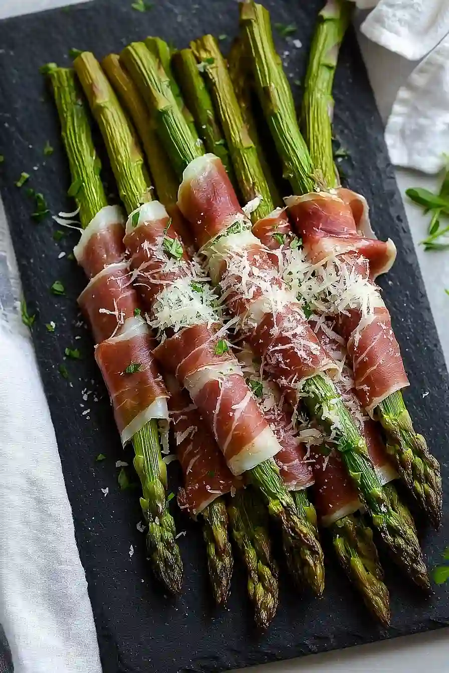 smoked prosciutto wrapped asparagus