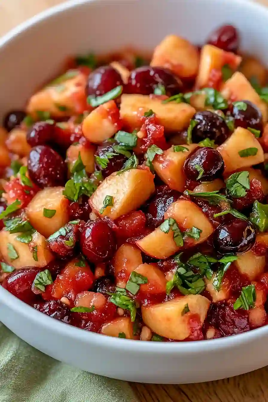 peach cherry salsa