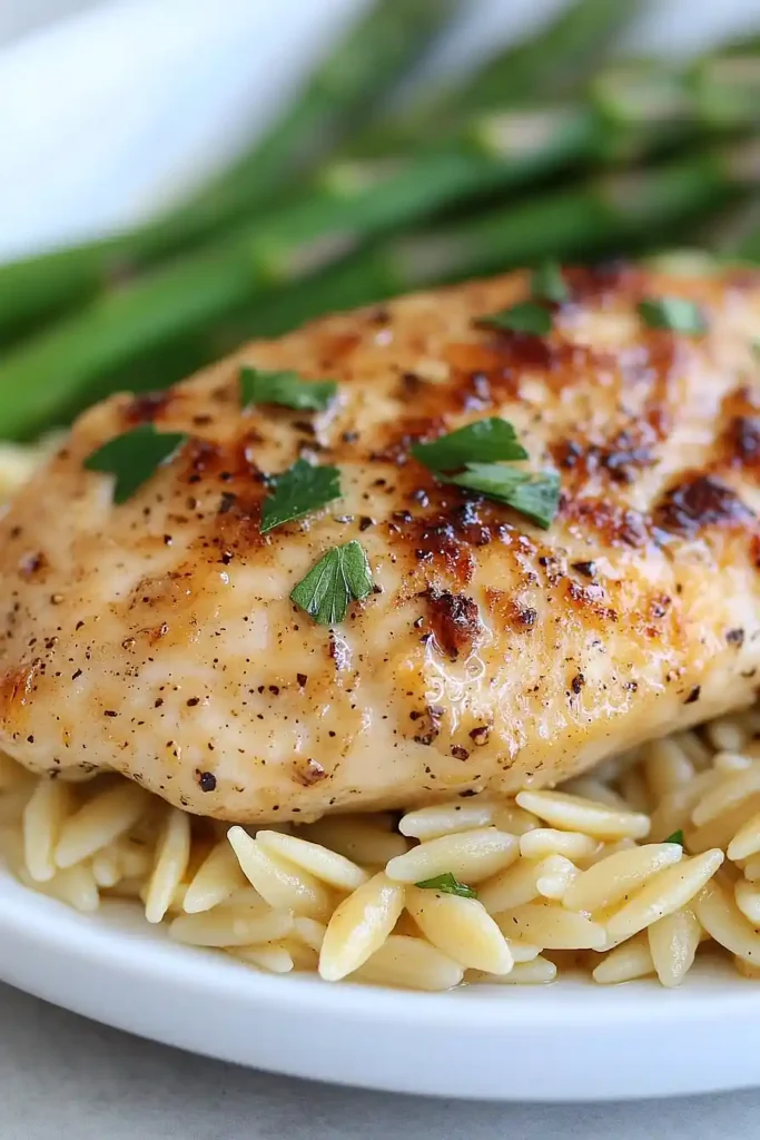 Savory Honey Mustard Chicken with Orzo