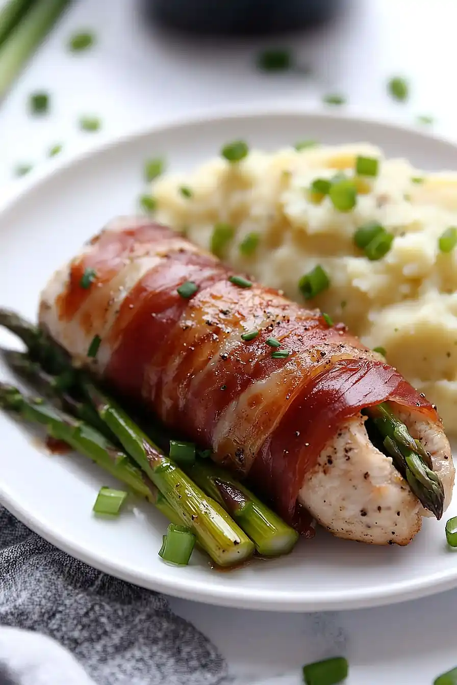 prosciutto wrapped asparagus stuffed chicken