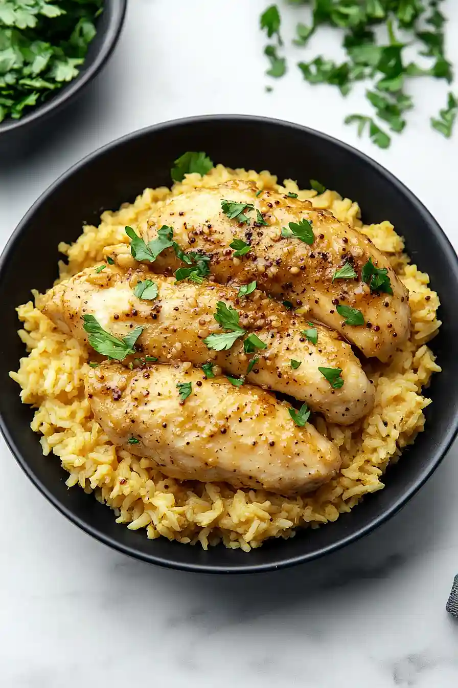 honey mustard chicken and rice