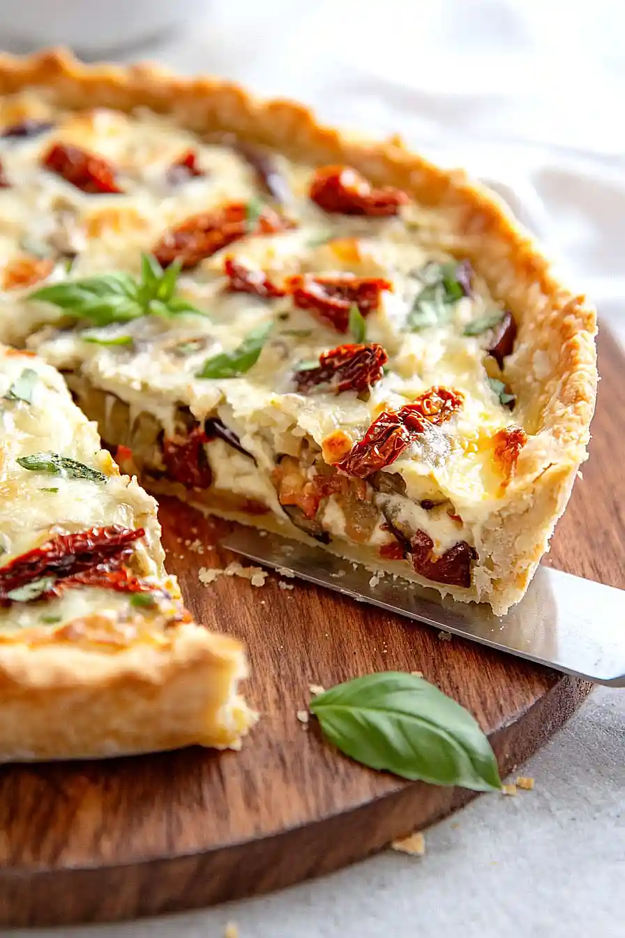 egg plant tomato pie