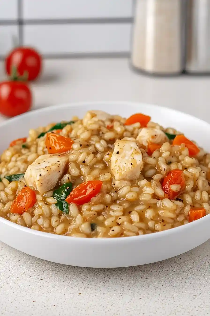 honey mustard chicken risotto