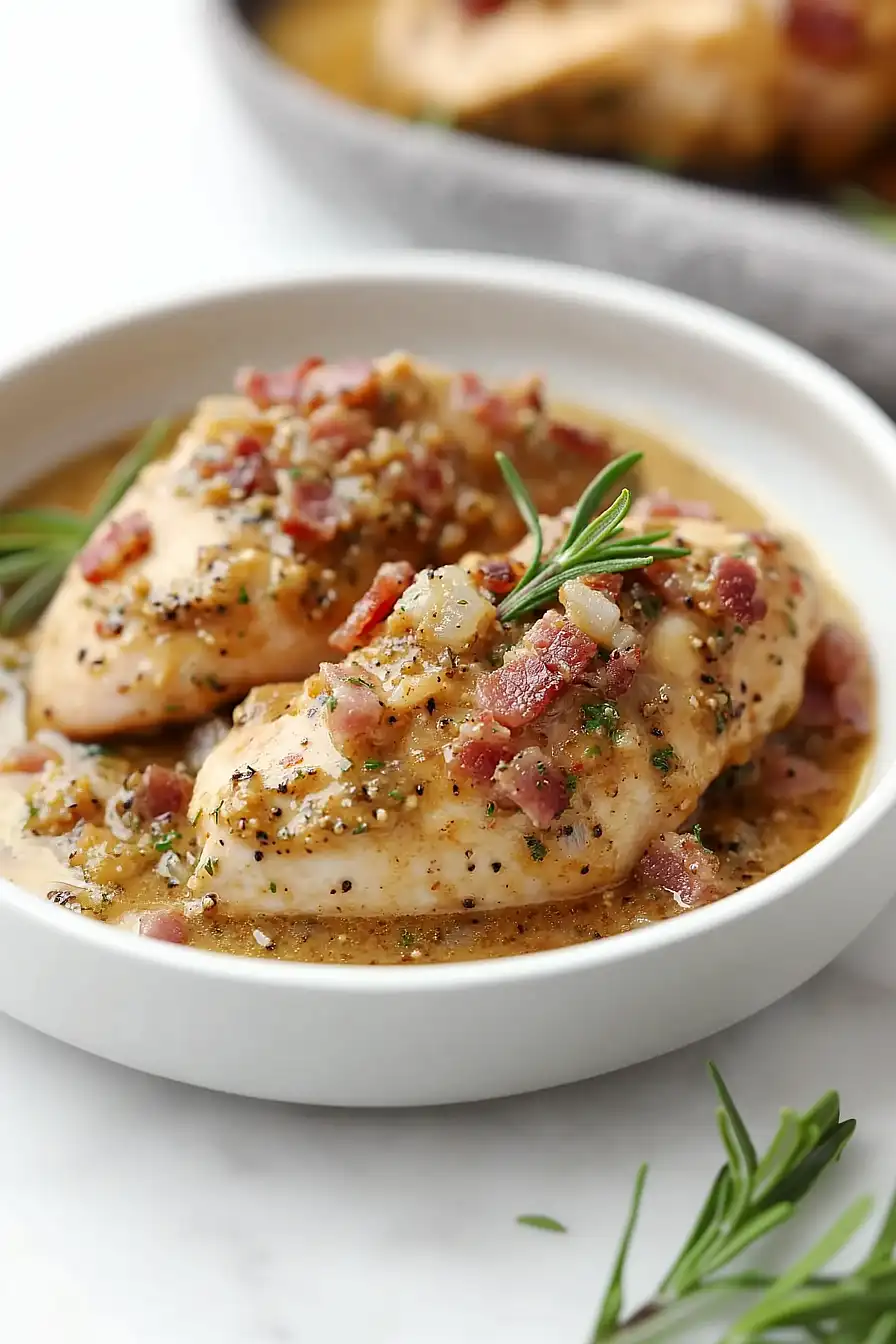 honey mustard chicken with bacon