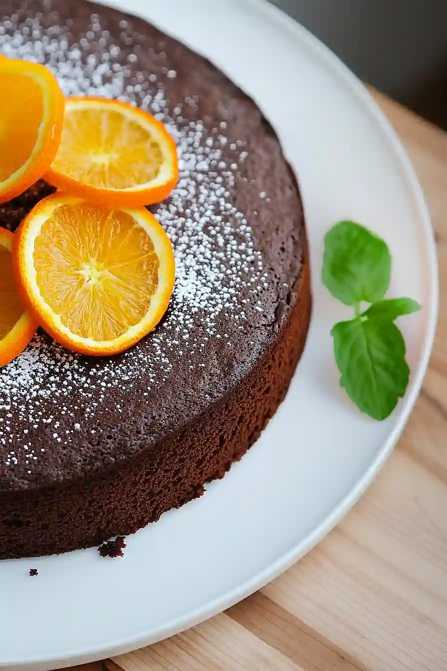 orange and chocolate almond cake