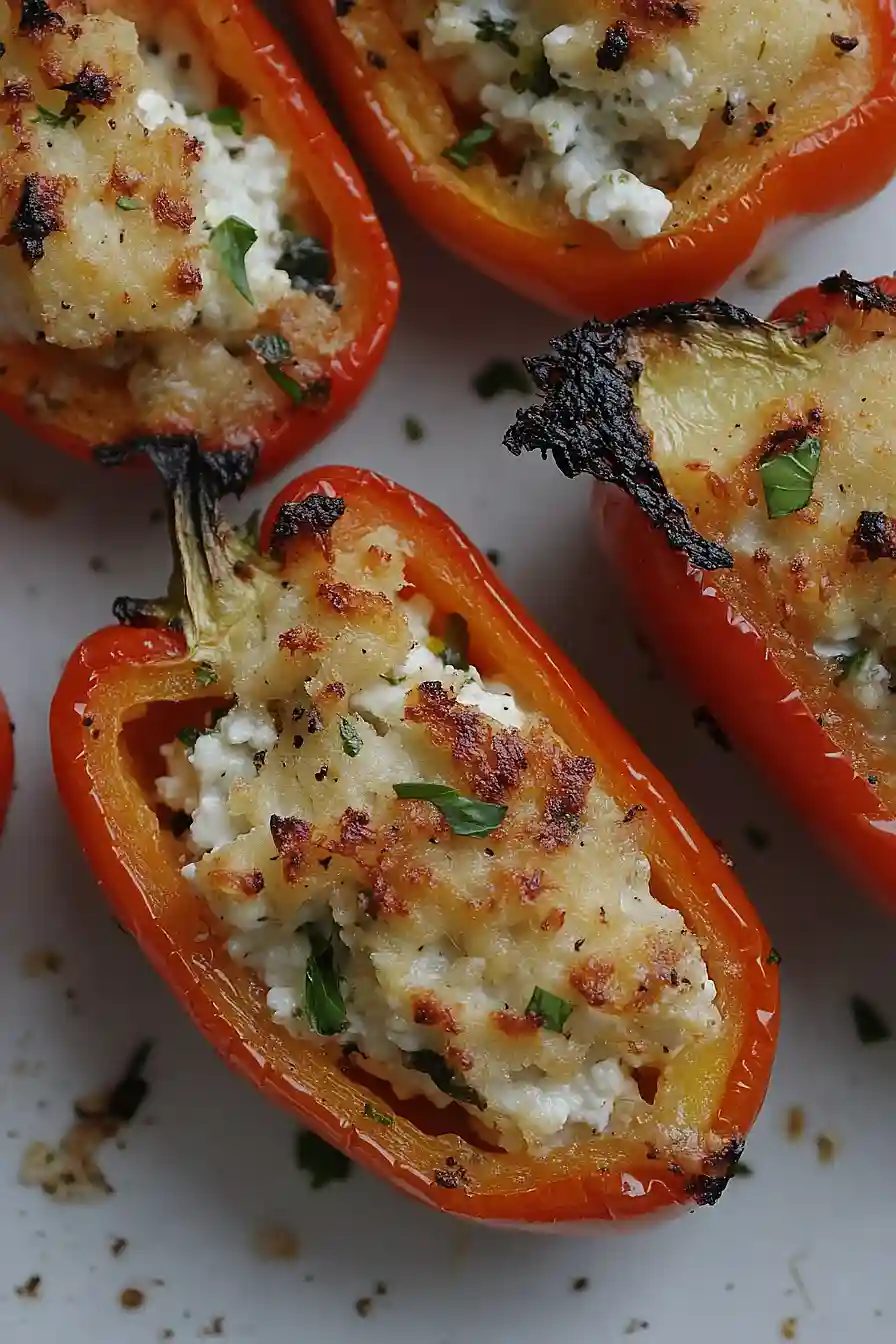 cottage cheese-stuffed mini peppers 