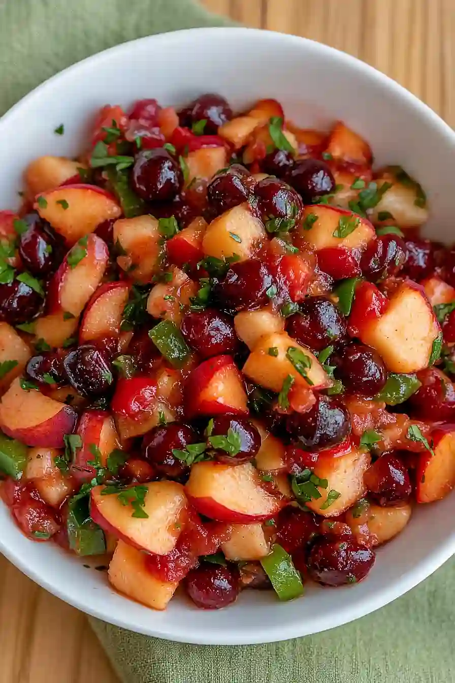 peach cherry salsa