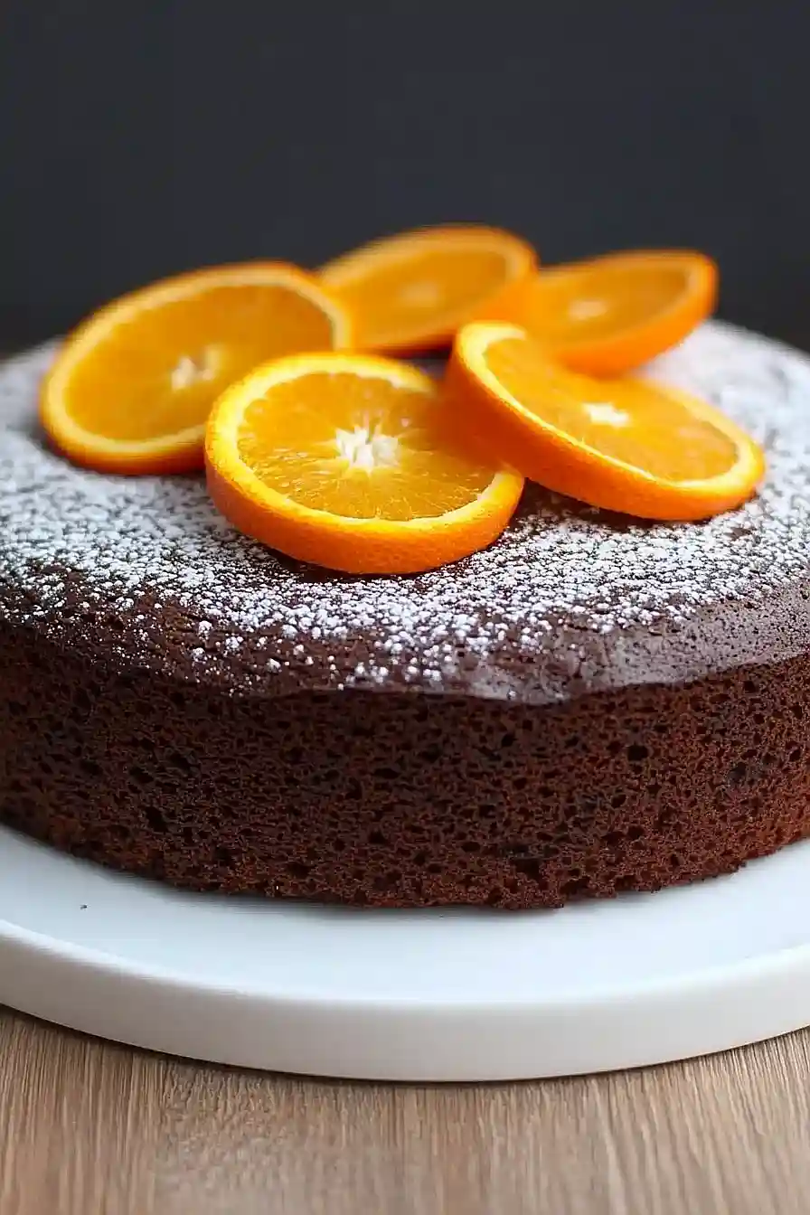 orange and chocolate almond cake