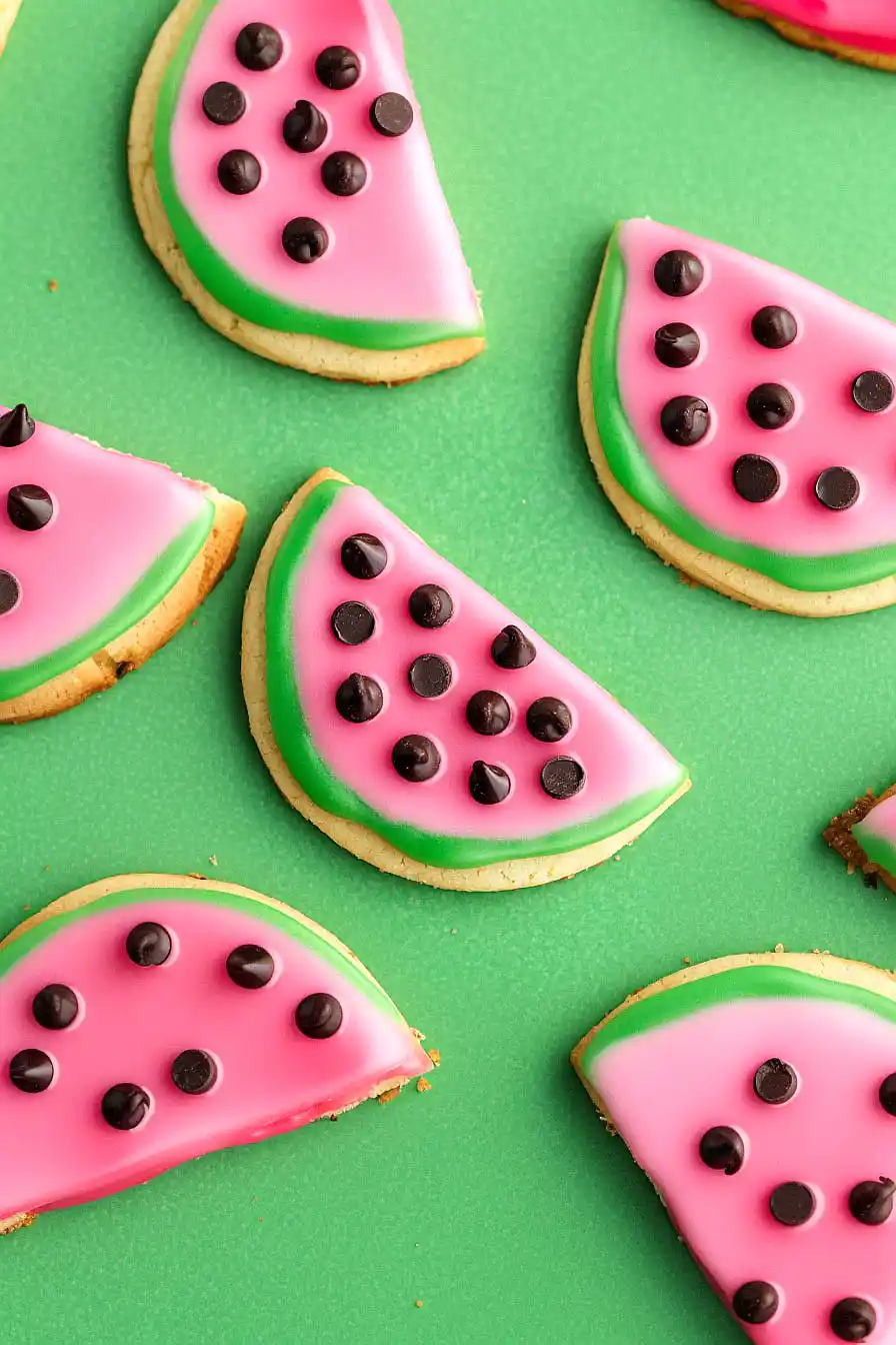 watermelon sugar cookies with royal icing