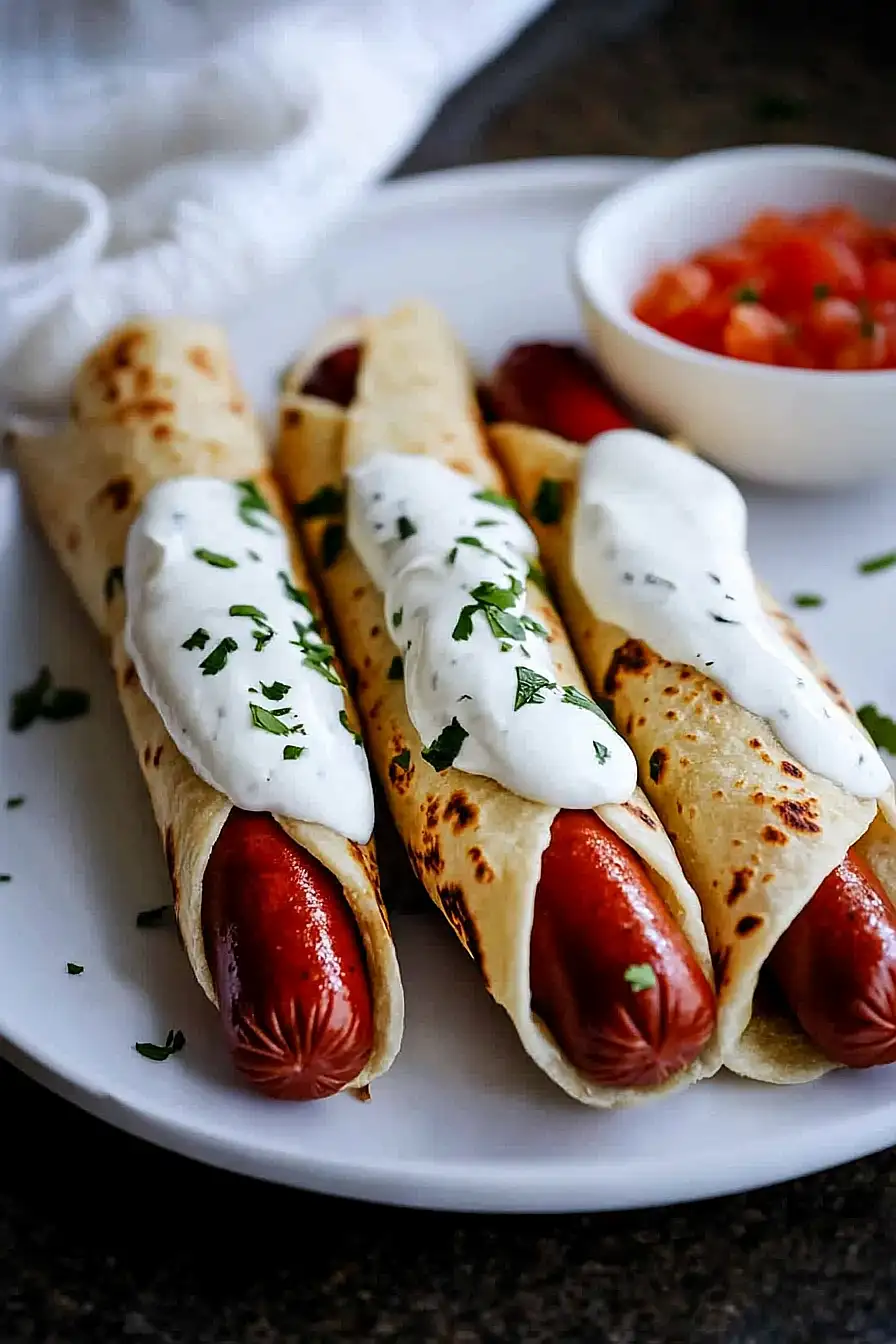 tortilla hot dogs