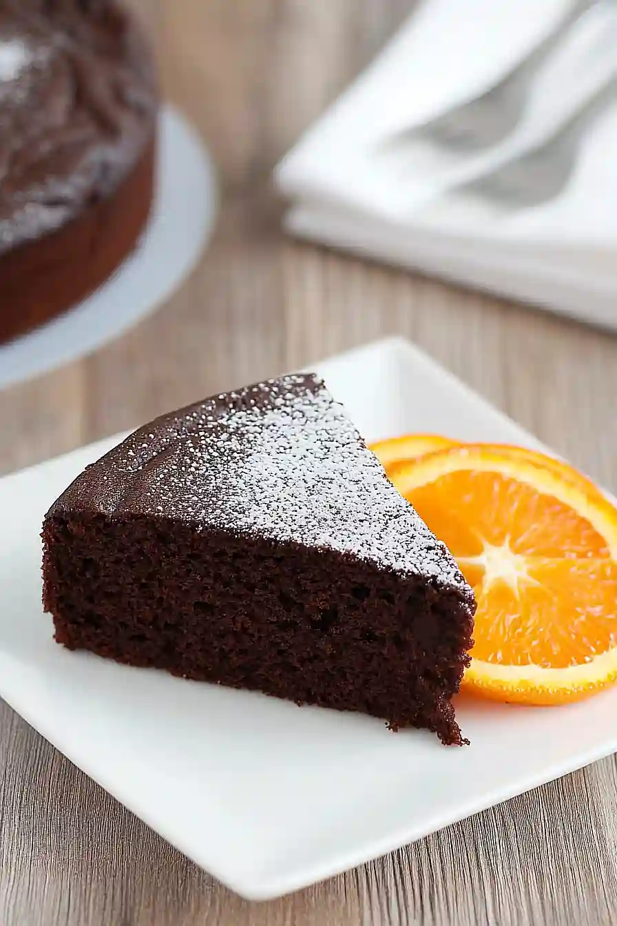 orange and chocolate almond cake
