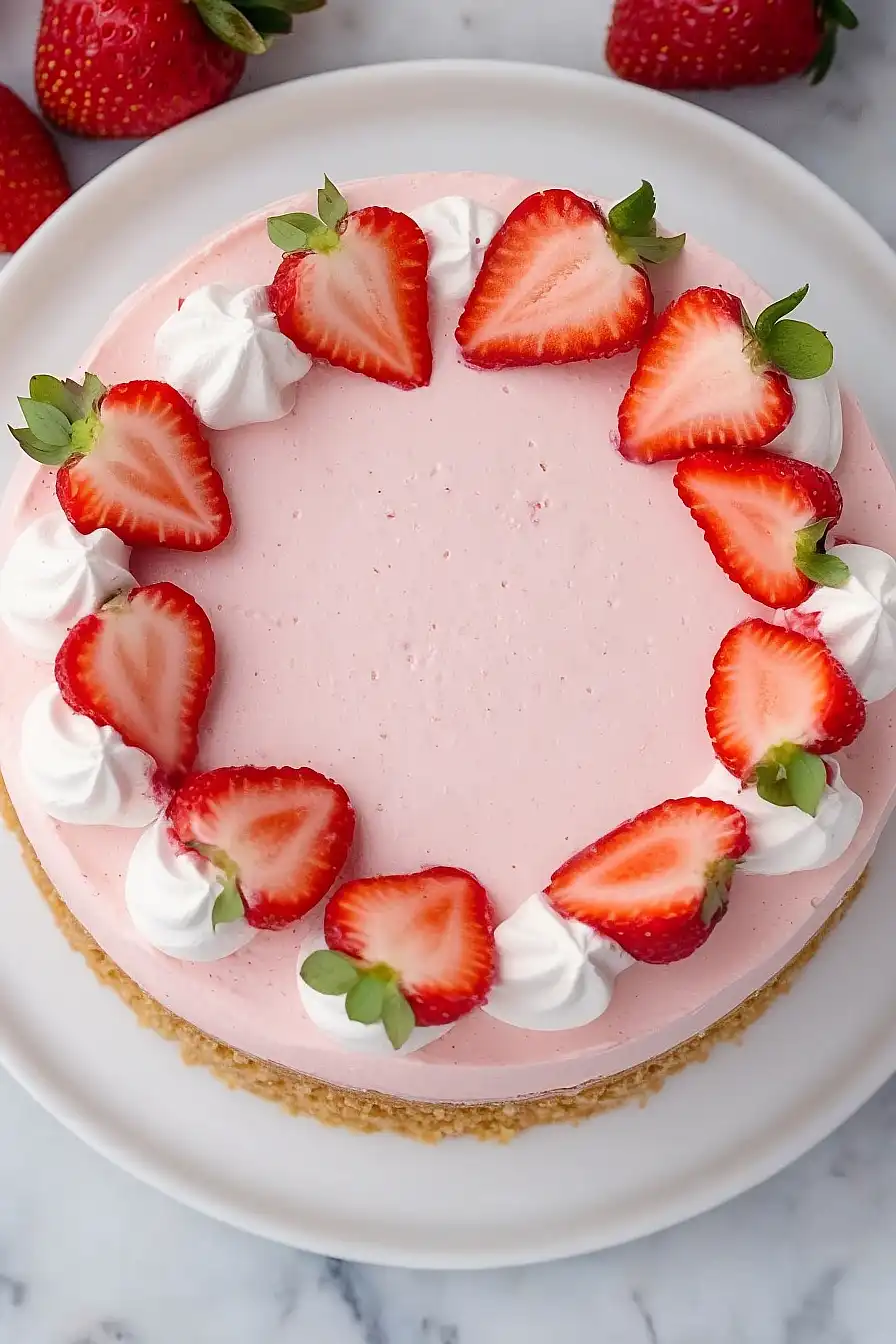 no bake strawberry cheesecake