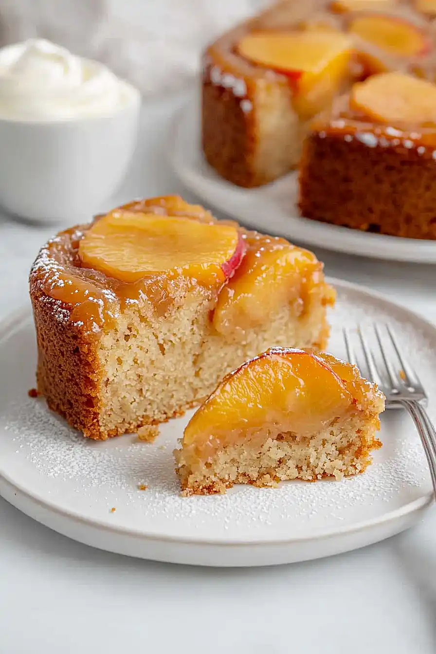 peach upside down cake with almond flour