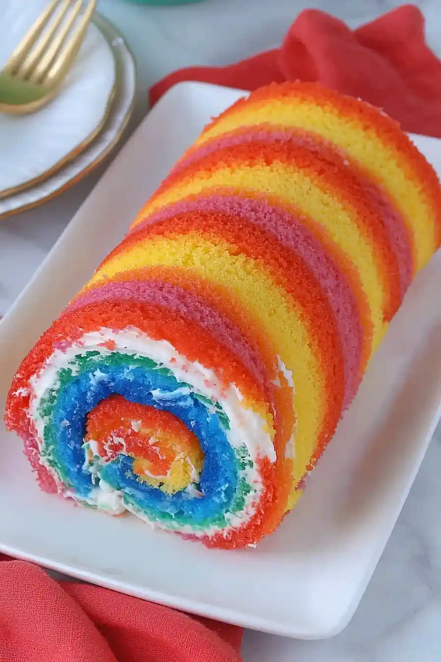 rainbow cake roll