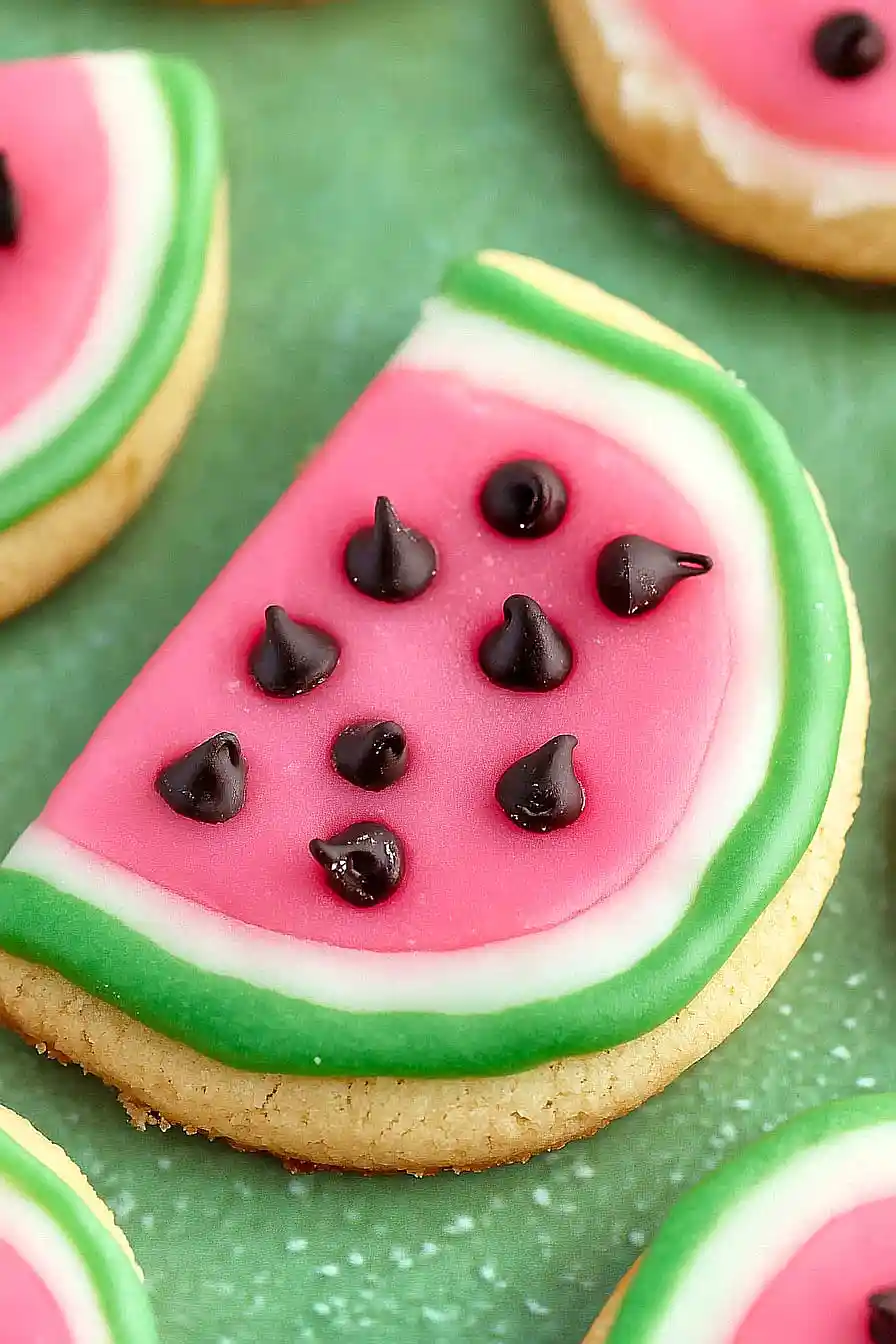 watermelon sugar cookies with royal icing