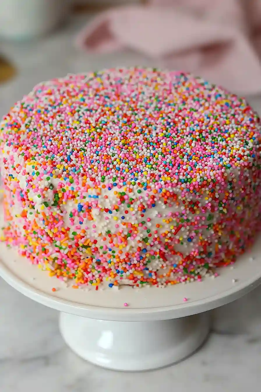 rainbow sprinkle cake 