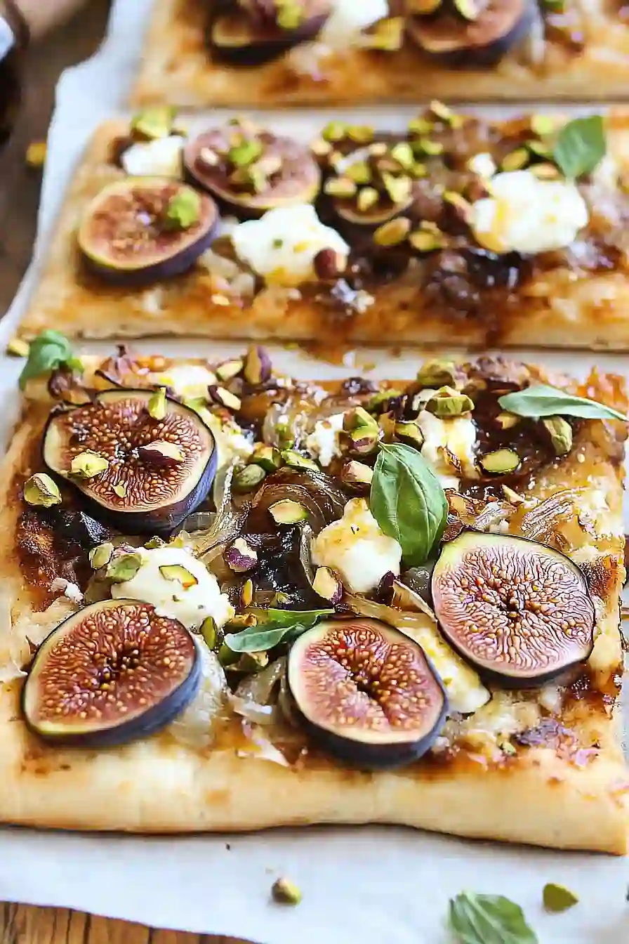 fig and goat cheese flatbread pizza