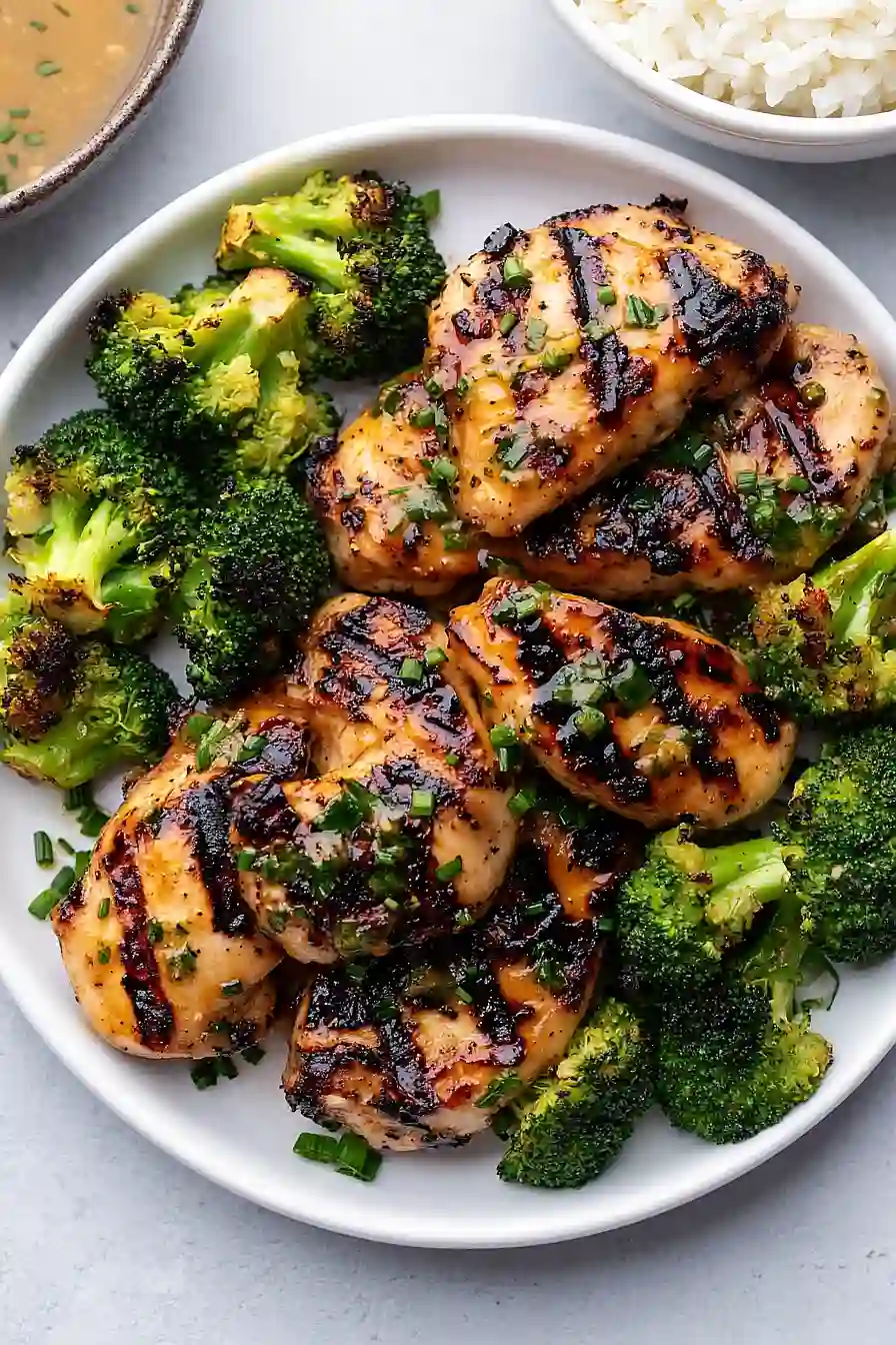honey mustard chicken and broccoli