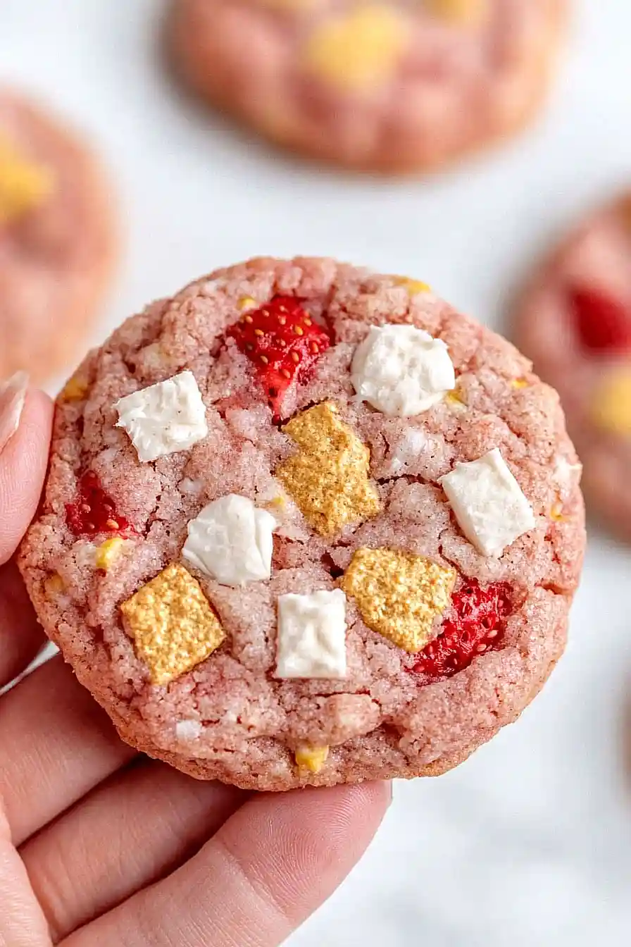 vegan strawberry shortcake cookies