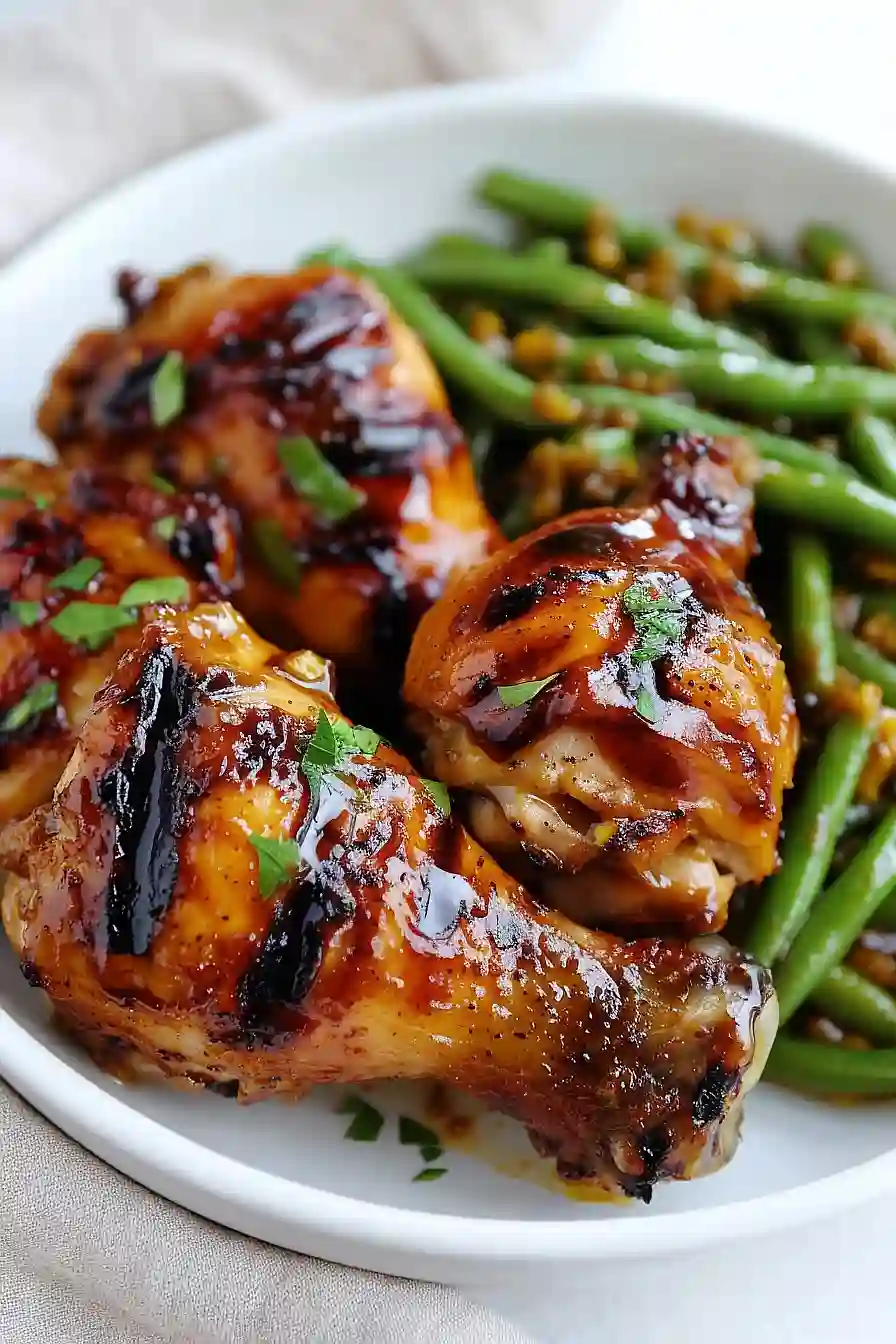 honey mustard chicken with green beans