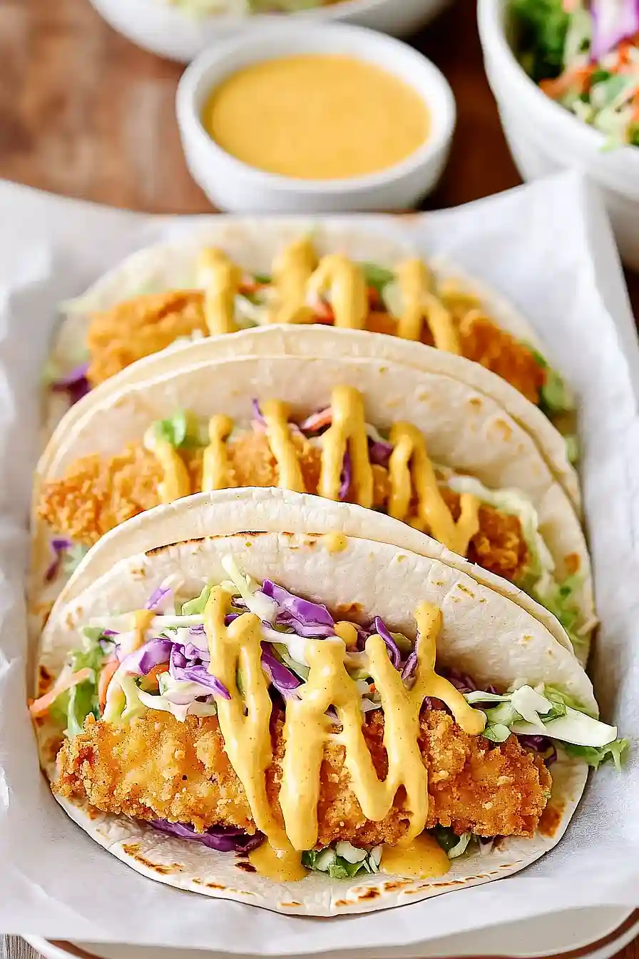 honey mustard chicken tacos