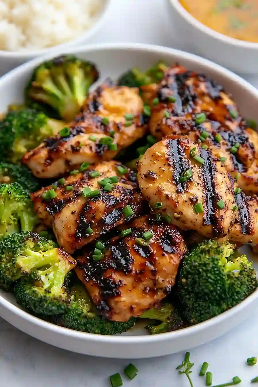 honey mustard chicken and broccoli