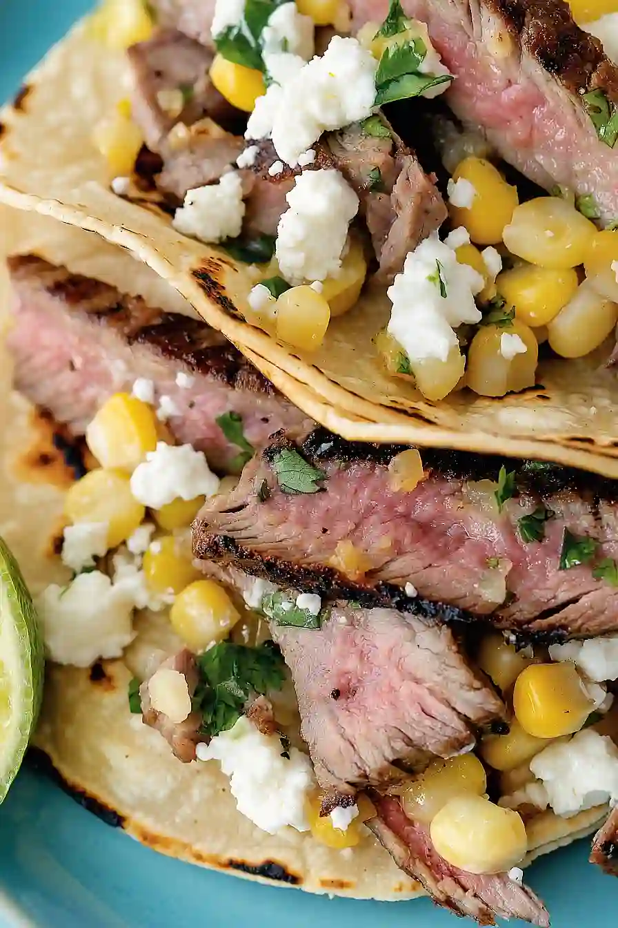 street corn steak tacos