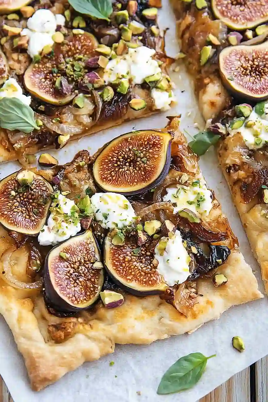 fig and goat cheese flatbread pizza