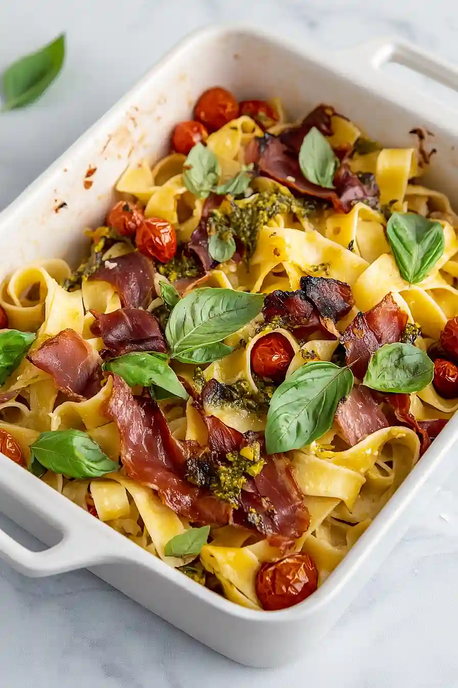 pasta with prosciutto and cherry tomatoes