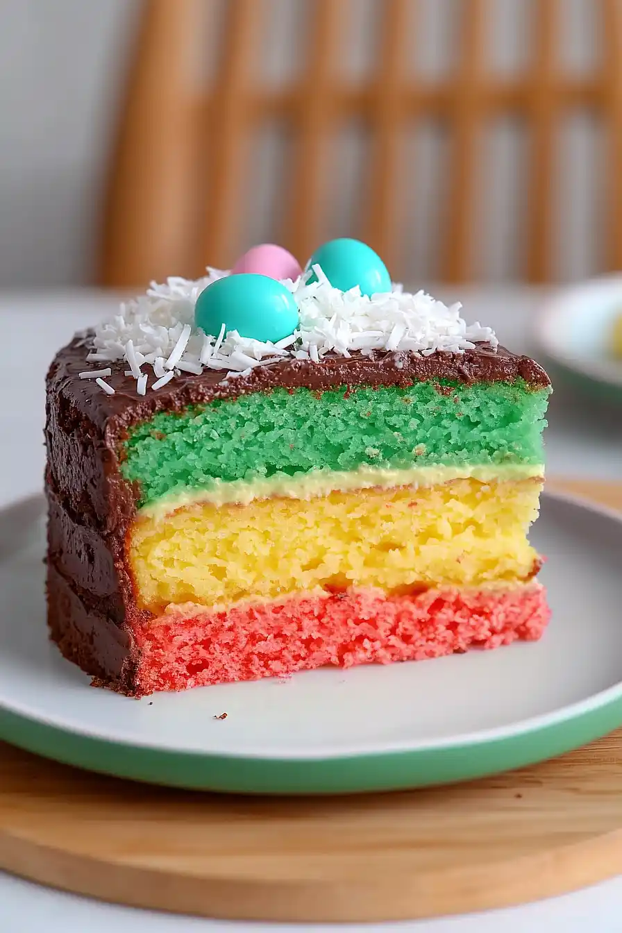 easter rainbow cake