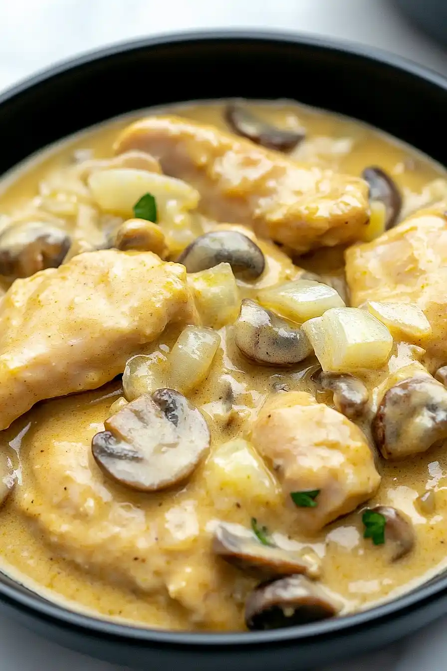 honey mustard chicken with mushrooms