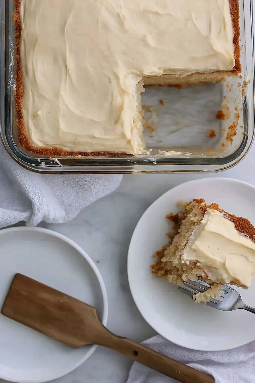 sourdough vanilla cake with discard