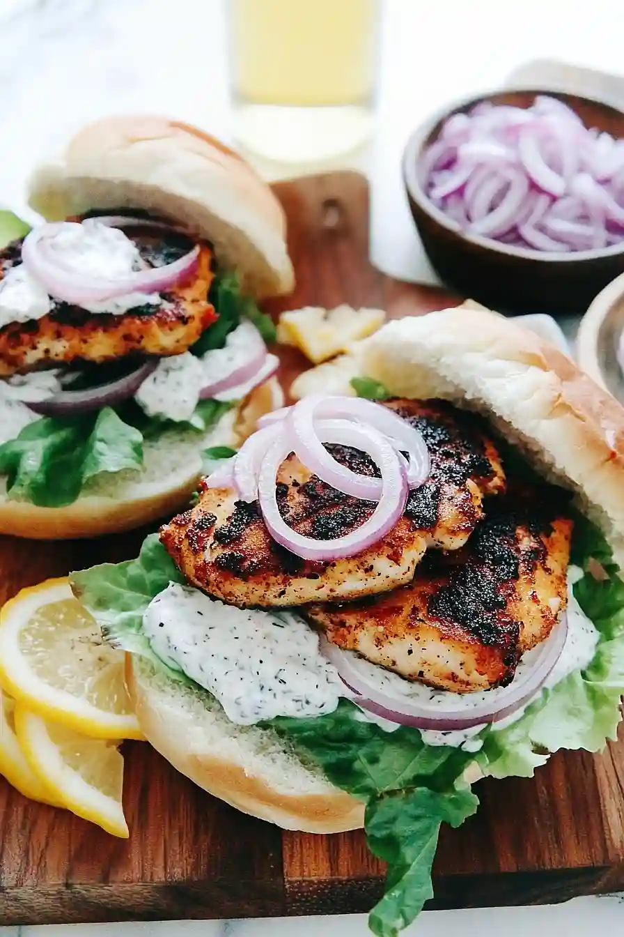 blackened tilapia sandwich