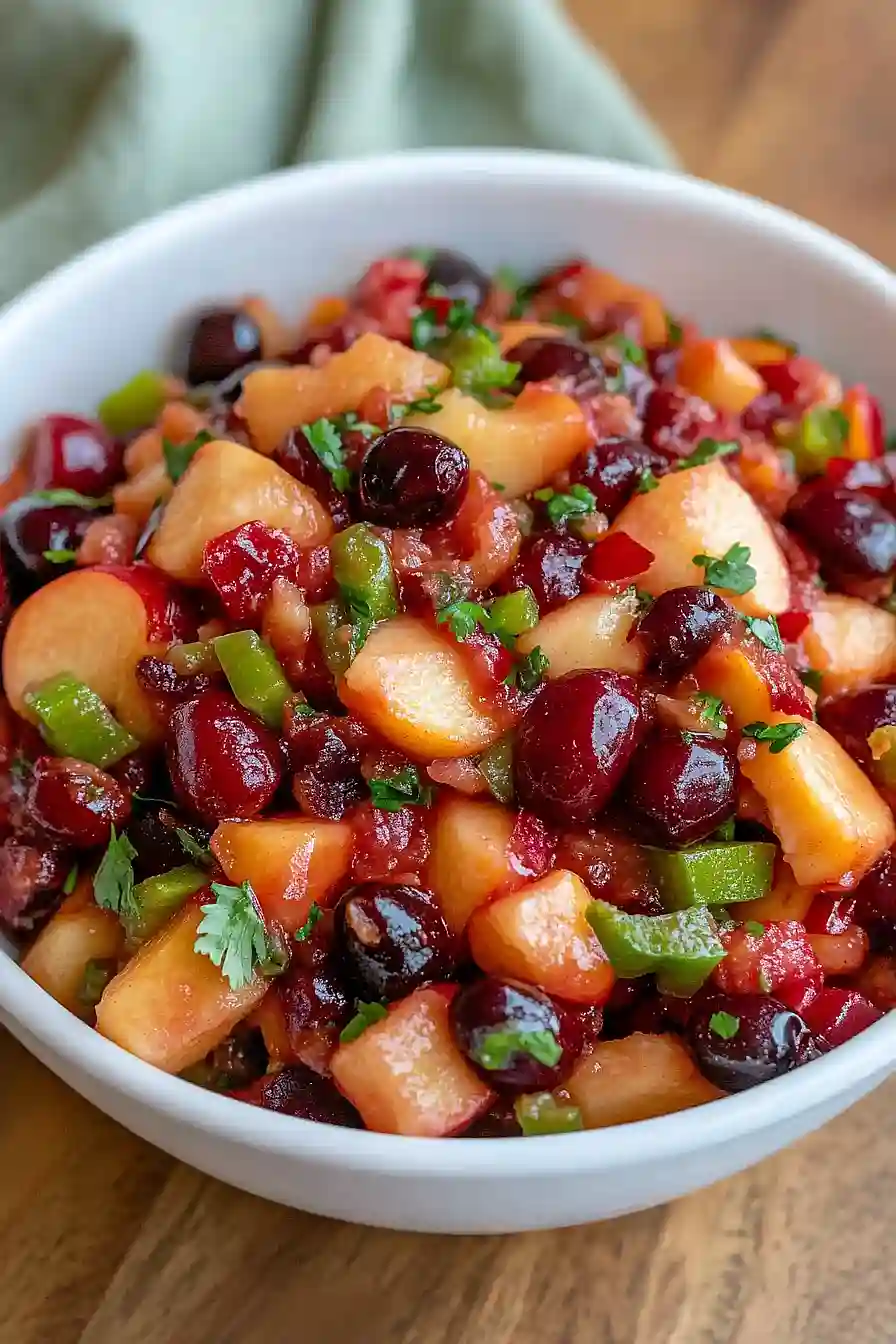 peach cherry salsa