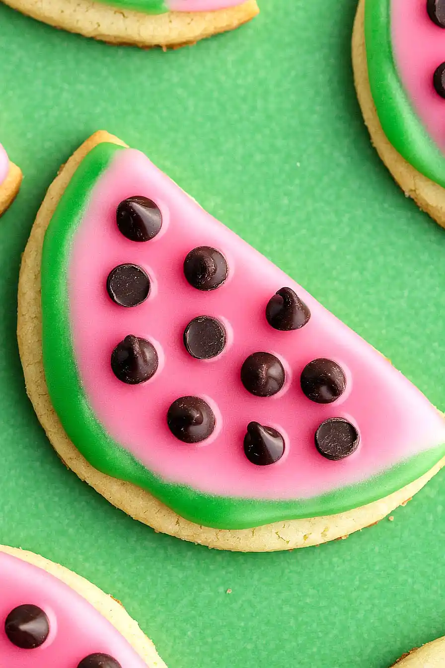 watermelon sugar cookies with royal icing