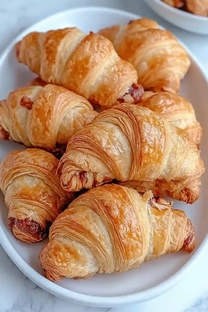 Golden Puff Pastry Croissants