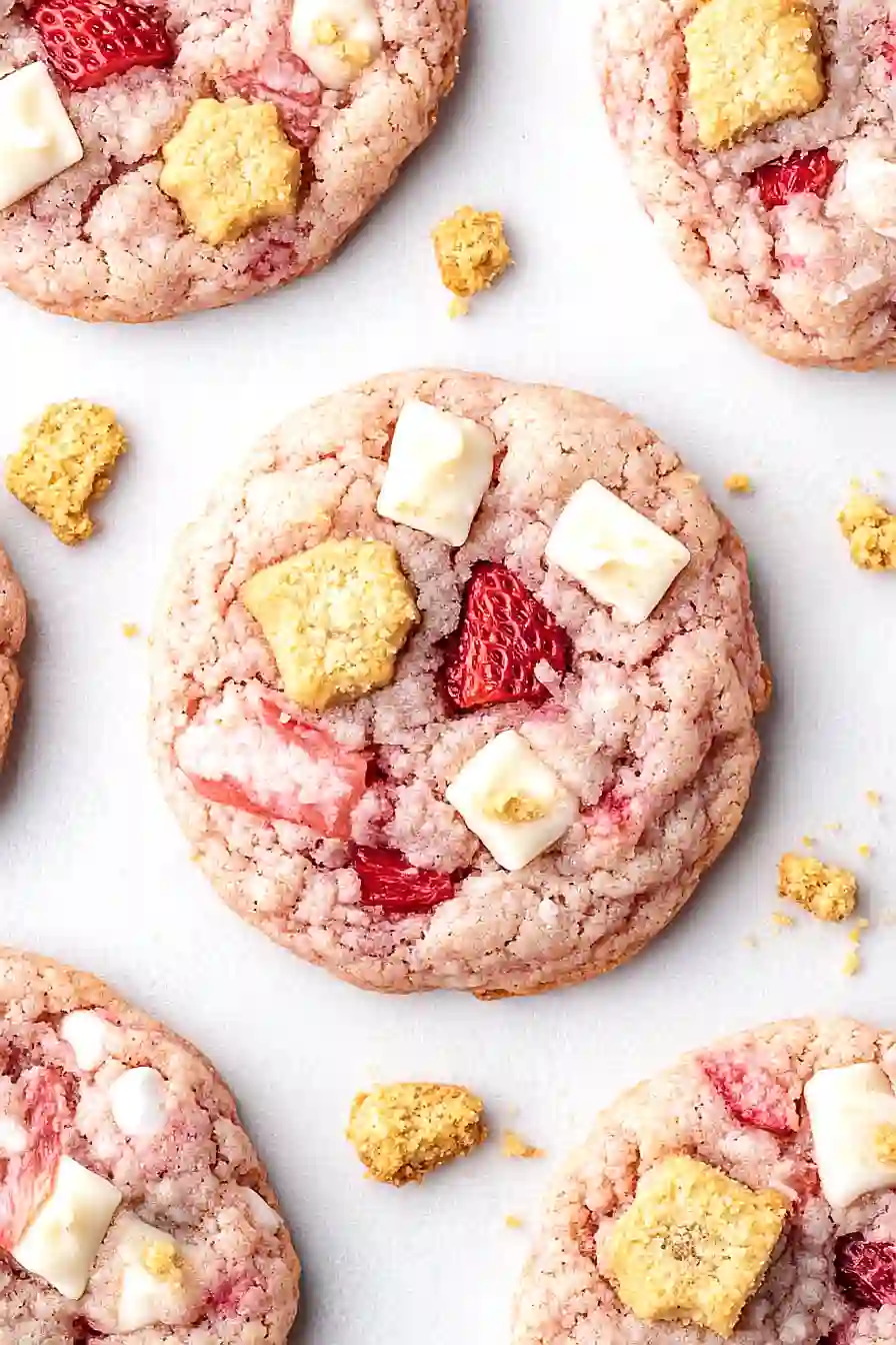 vegan strawberry shortcake cookies