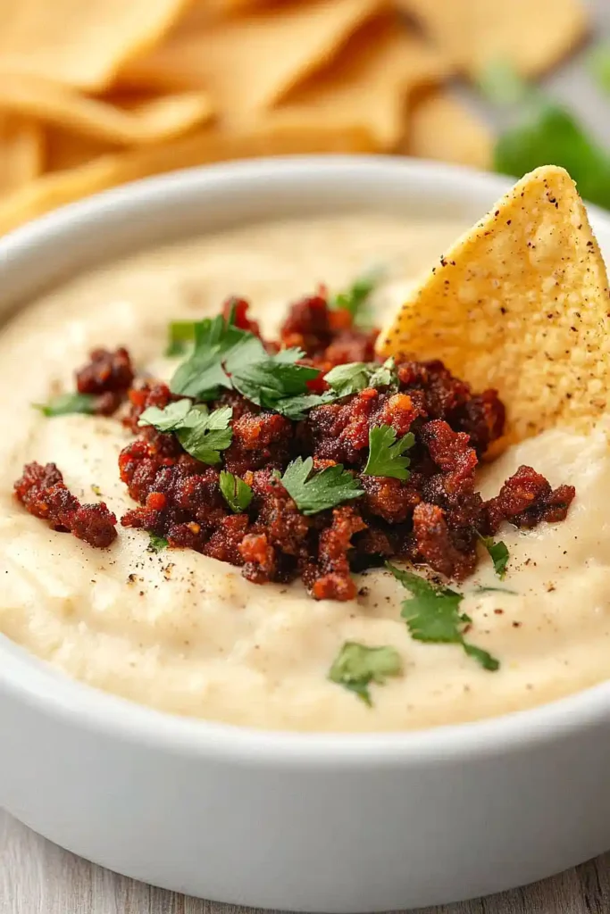 Cheesy Air Fryer Queso Dip