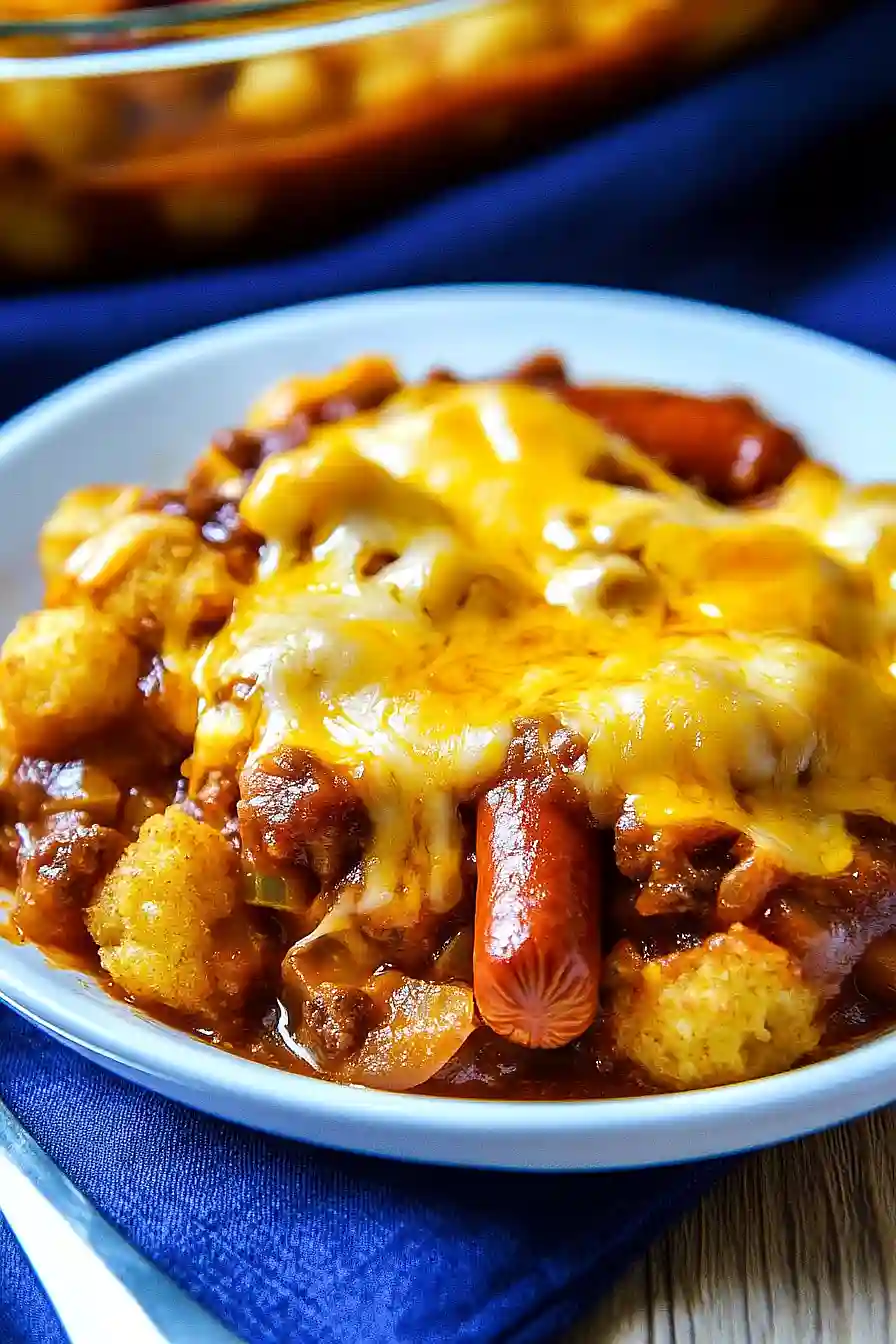 hot dog tater tot casserole