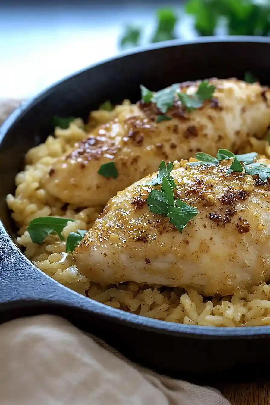 honey mustard chicken and rice bake