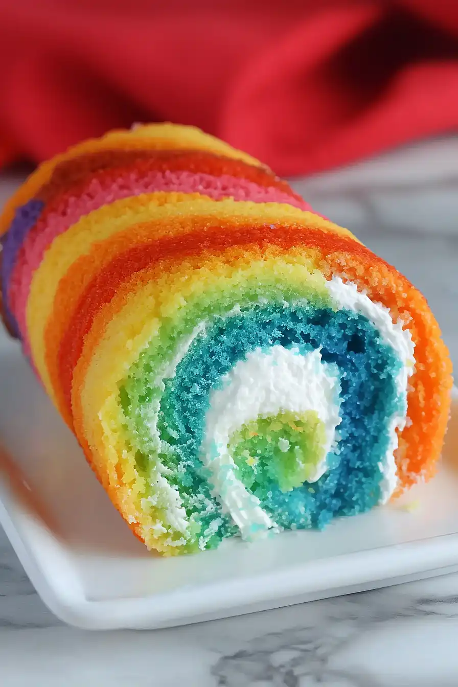 rainbow cake roll