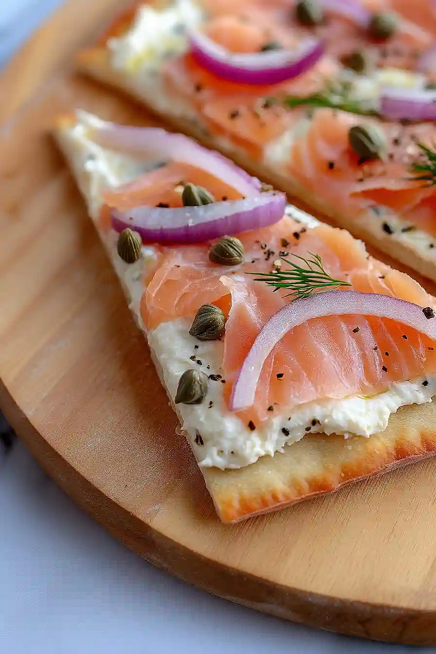 salmon flatbread pizza