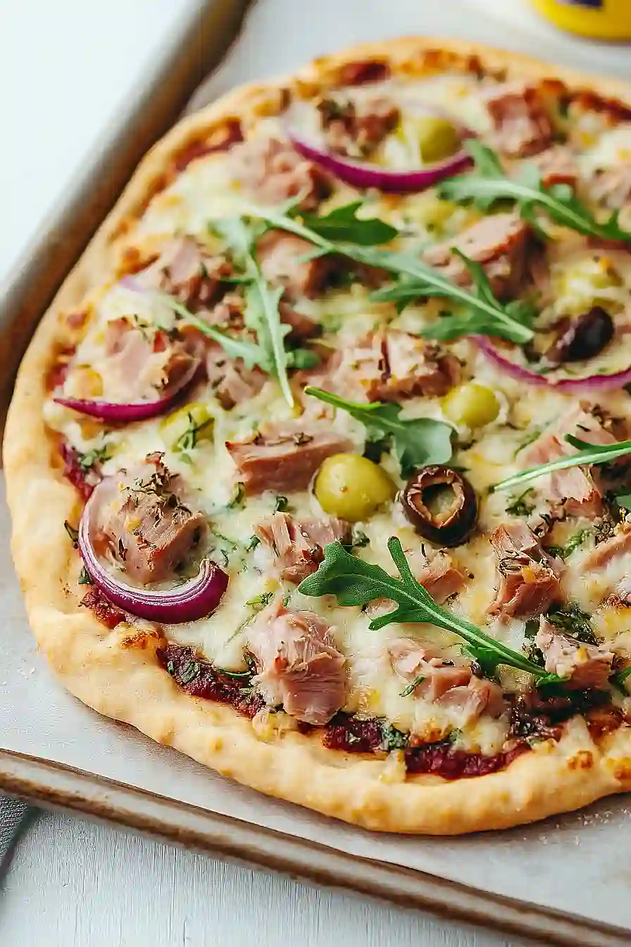 tuna flatbread pizza