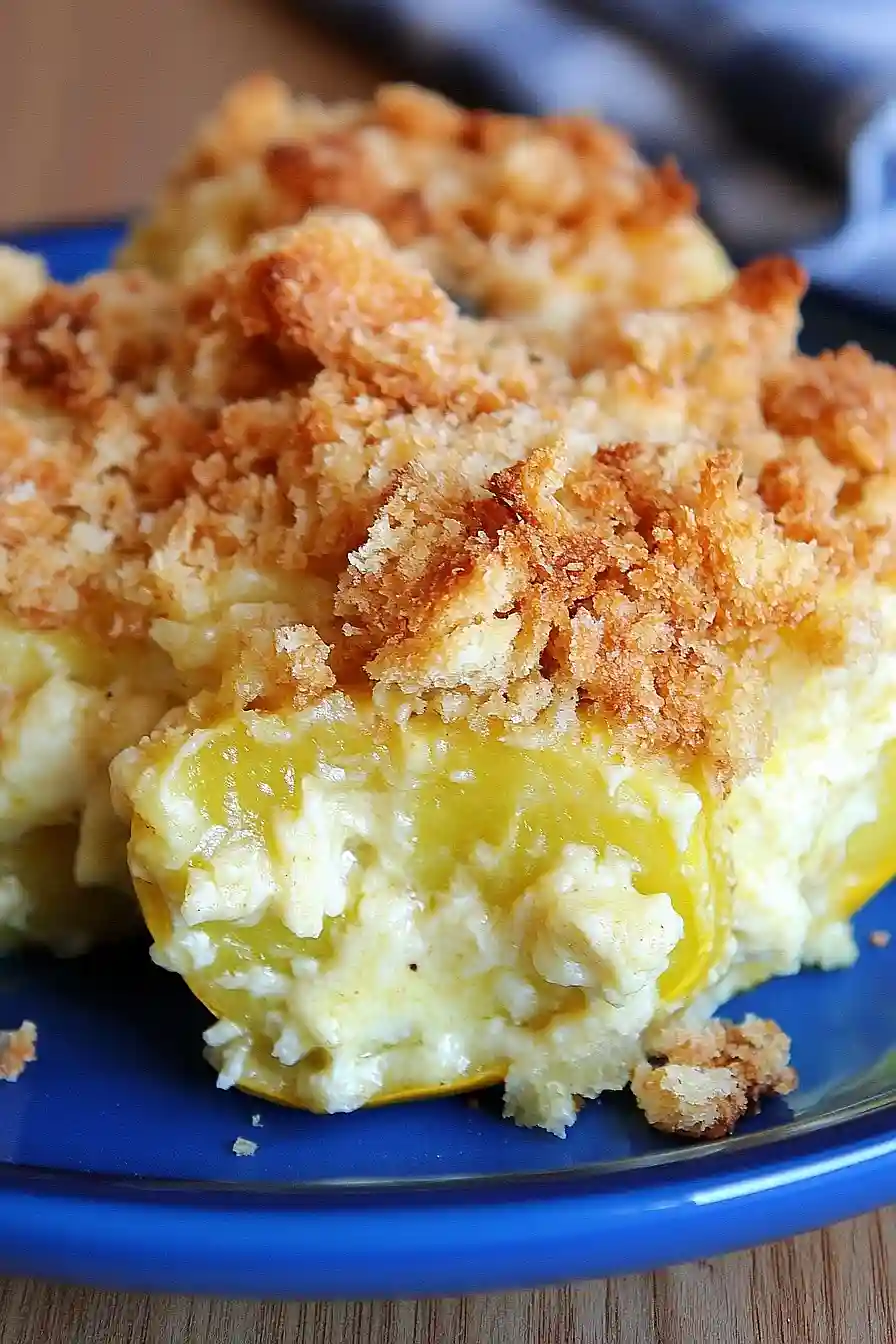 yellow squash casserole with ritz crackers