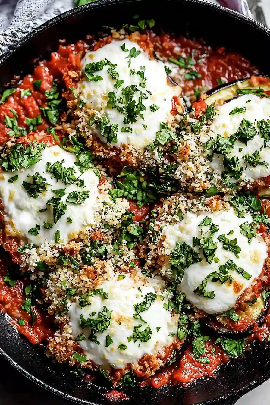 skillet eggplant parmesan
