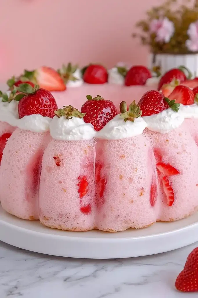 strawberry jello angel food cake