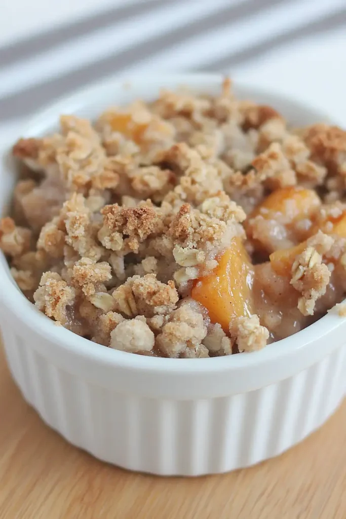 peach crisp for two