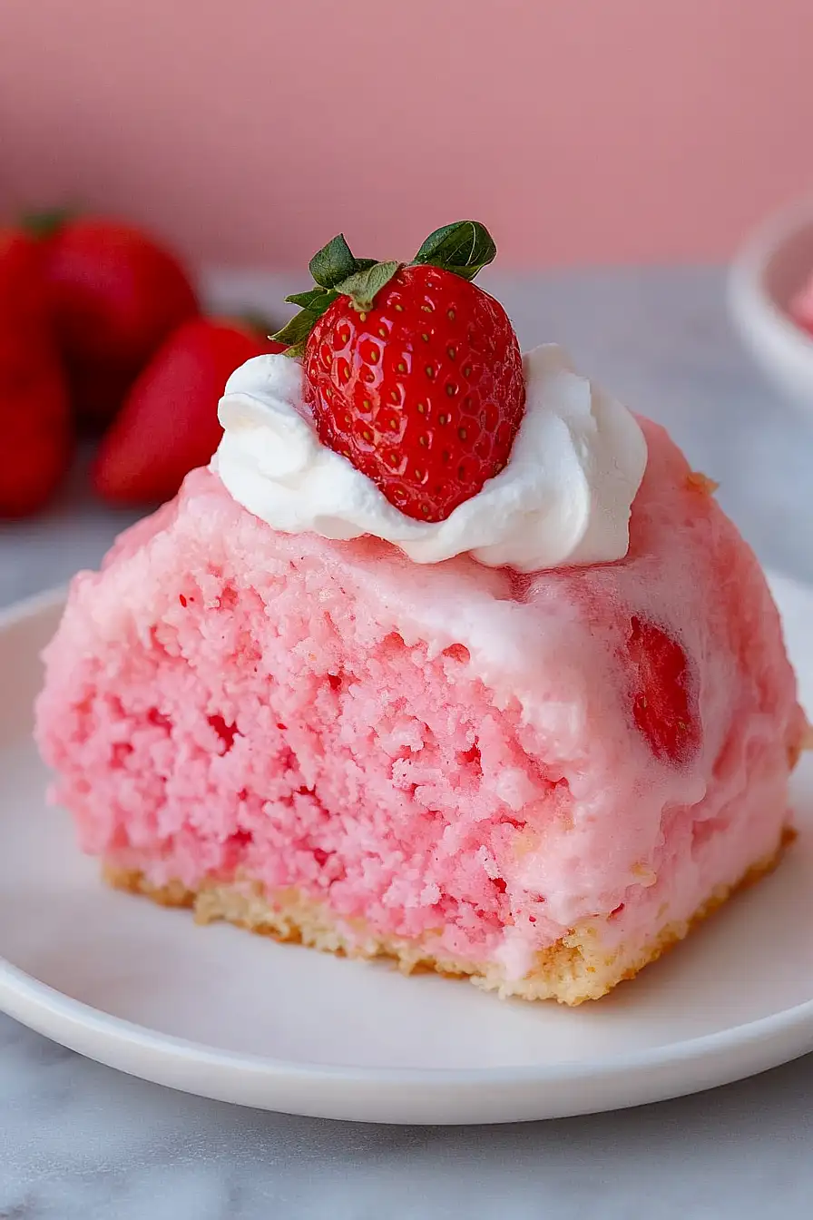 strawberry jello angel food cake